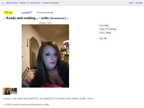 There's no need to look elsewhere. . Craigslist w4m